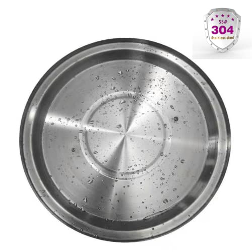 Stainless Steel Fire Pit Cover Lid For Solo Stove Bonfire, 19.5" Portable Fire Pit Cover With Heat-Resistant Handle, Outdoor Wood Burning And Low Smoke Camping Stove Accessory #TOP3