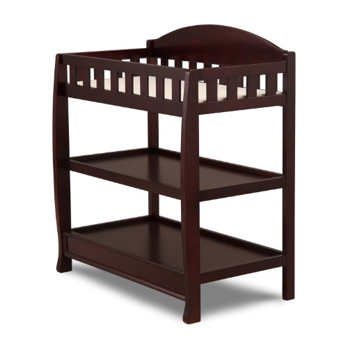Image of Delta Children Infant Changing Table with Pad, Espresso Cherry
