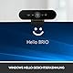Logitech BRIO ULTRA-HD PRO Webcam, 4K HD 1080p, 5-fach Zoom, Hohe Bildfrequenz, HDR und RightLight 3, USB-Anschluss, Gesichtserkennung mit Windows Hello, Für Skype, Zoom, Cisco, PC/Mac - Schwarz