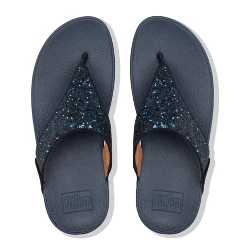 Image of FitFlop Lulu Multi-Tonal Glitter Toe-Post Sandals