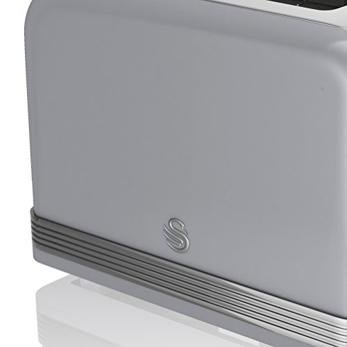 Swan 2-Slot Retro Toaster ST19010GRN Grau – Bild 3