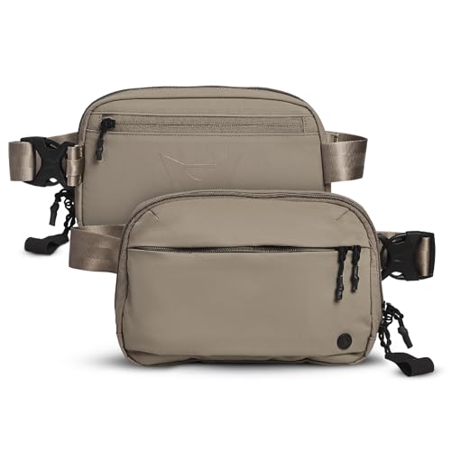 Vertx Everyday Tactical Fanny Pack + - 100% Nylon Fanny Pack for Men and Women with CCW-Ready Design and Rapid Access Tab - Outpost Tan - 2L