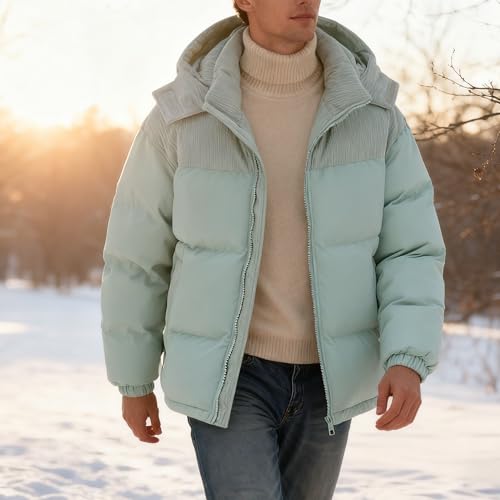 Veste ample et décontractée en coton rembourré homme hiver