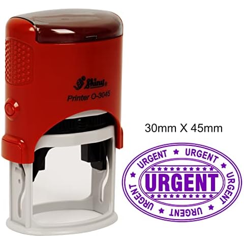 Urgent Self Inking Rubber Stamp 30mm x 45mm Cover