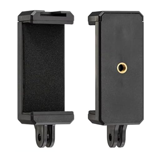 Stativhalterung für Handy mit Action Kamera Schnittstelle für GoPro Selfie Stick Einbeinstativ Fahrradhalterung Zubehör | Handyhalterung mit 1/4\" Schraubenloch | Kamerahalterung kompatibel mit iPhone Stativhalterung für Handy mit Action Kamera Schnittstelle für GoPro Selfie Stick Einbeinstativ Fahrradhalterung Zubehör | Handyhalterung mit 1/4\" Schraubenloch | Kamerahalterung kompatibel mit iPhone