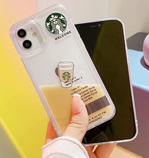 Compatible for iPhone 13 Starbcuks Liquid Coffee Floating Cup Case | Starbuck  case Printed Sticker and Design Style | Slim Back Cover | Starbucks: Buy  Online at Best Price in Egypt -