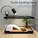 GDZBNIZK Reptile Heat Lamp,Turtle Lamp UVB, Adjustable Brightness,360°Rotatable Basking Lamp,Reptile Light with Intelligent Cycle Timer for Turtle,Lizard, with 2pcs 50w Bulb