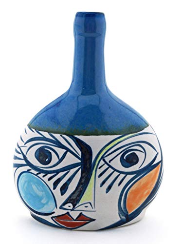 Botella cubista de cerámica pintada a mano para decorar salones modernos 3