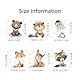 Herfair 12 Stück Aufkleber Lichtschalter Kinder, Cartoon Tiere Muster lustiger Lichtschalter, PVC Schalter Aufkleber Selbstklebend, Wandtattoo Schalter Sticker