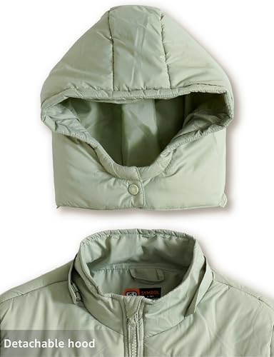 Image of Amazon Brand - Symbol Girls Girls Quilted Winter Jacket with Detachable Hood | Age 2-12 Years