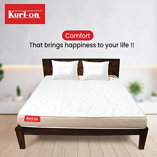 Image of Kurl-On Mattress | Mattress King Bed, Natural Coir + Memory Foam Quilt Mattress, 7-Inch Bed Mattress, Mattress King Size, Soft Foam for Comfort (78x72x7 Inches, Medium Soft)-Azurite F
