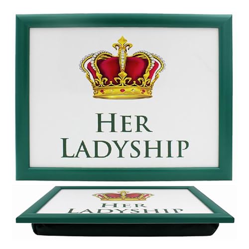 The Leonardo Collection Her Ladyship Laptray Small For Food Serving & Breakfast | Comfortable Bean Bag Lap Trays With Cushion | Durable Food Tray For Eating On Lap | Ideal Laptrays For Home & Adults