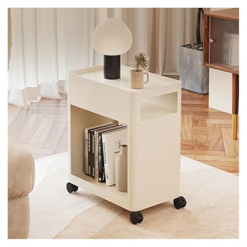 Table basse petite table carrée mobile blanche pour résoudre le manque de place au salon