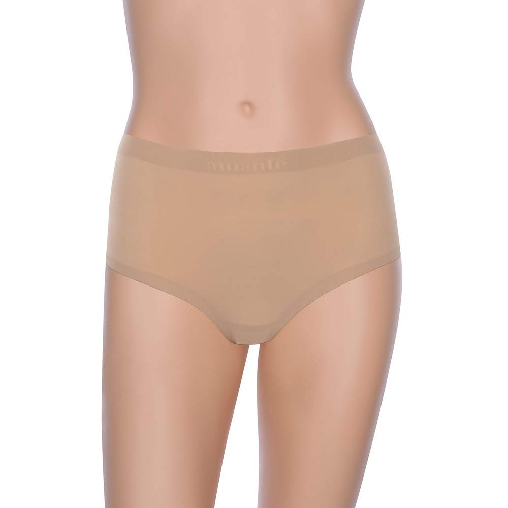 AmanteVanish Seamless High Coverage High Waist Panty, Sandalwood, 38