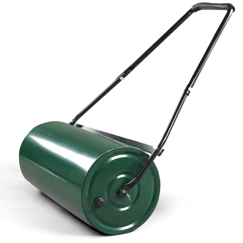 10 Best Lawn Roller for the Money: Top Durable and Affordable Picks Outvita Lawn Roller, 13 Gallons Water and Sand Filled Garden Drum Roller with U Shaped Handle Tow beind Sod Roller for Planting, Seeding(Green & Black)