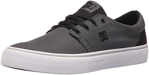 DC Men's Women's Trase TX Skate Shoe Skateboarding, Charcoal/Black, 7 M US