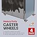 Online Best Service 4 Pack Caster Wheels Swivel Plate On Red Polyurethane Wheels (2 inch No Brake)