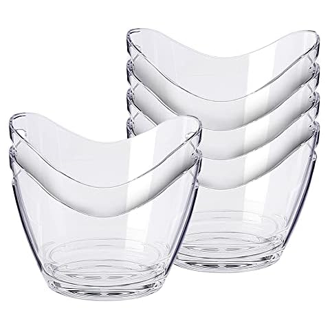 Ice Bucket - Ice Buckets for Parties - Clear Acrylic Champagne Bucket - Ice Bucket for Beer, Wine and Champagne with Easy-to-Carry Handles- 6pk Cover