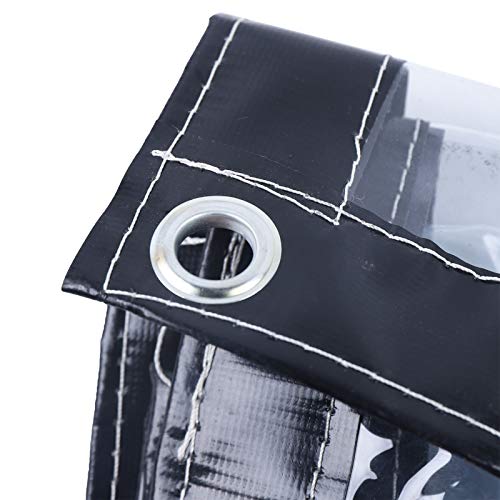 Commercial Grade Waterproof Clear Awning,Vinyl Clear Awning Canopy Roll Up Patio Enclosure For Tents, Awnings, Canopies,Curtain(Black) ((8X10 Feet (2.5X3 M)) #TOP7
