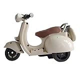 BebeXi Pet Toy Paradise Wheels: 360° Auto Drive Toy Motorcycle for Small Pets (White)