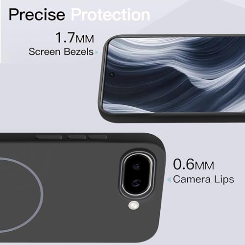 Image of KARWAN? Magnetic Wireless Ultra Slim-Fit Back Case Cover for Google Pixel 9A |Hard PC Case Cover| Ultra-Thin & Light Weight with [Ultra Premium Feel] Case for Google Pixel 9A (6.3 inch) (Black)