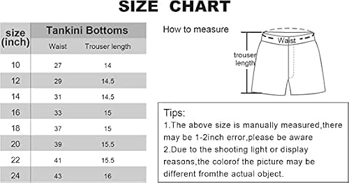 Bsasb Women's Plus Size Tankini Short Quick Dry High Waisted Swim Bathing Full Coverage Black Swimsuit Bottom Briefs Boyleg #TOP3