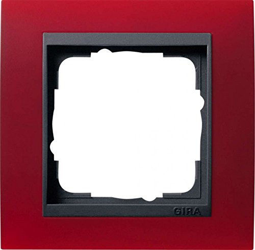 Preisvergleich Produktbild Gira 021188 Abdeckrahmen 1-fach für anthrazit Event opak, rot