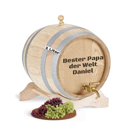 Imagen de Barril de madera personalizado con grifo de latón