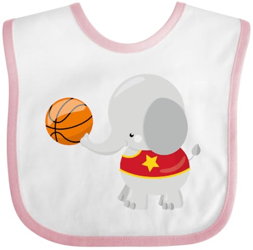 inktastic Basketball Elephant, Sport, Cute Elephant Baby Bib