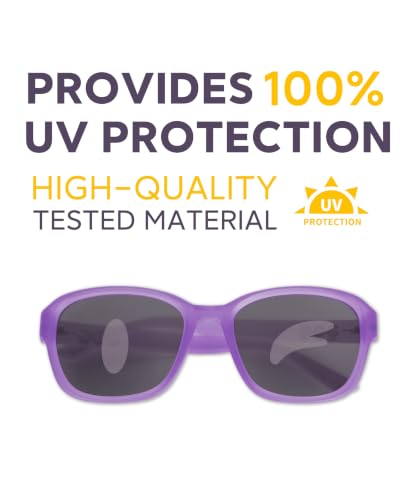 Image of SMILEYWORLD Kids Sunglasses Polarized UV400 Protection for Boys Girls Flexible Unbreakable Lightweight Shatter-Resistant