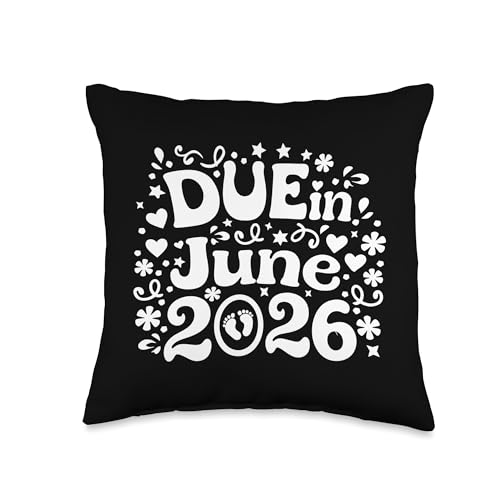 Coming May 2026 Due in New Baby Mom Mommy Mother Pregnancy Throw Pillow