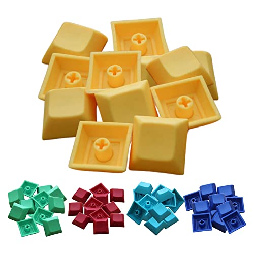 Image of 12Pcs PBT DSA Keycaps Blank for MX Switches Mechanical Keyboard Red Keyboards, Mice & Pointers | Keyboards & Keypads