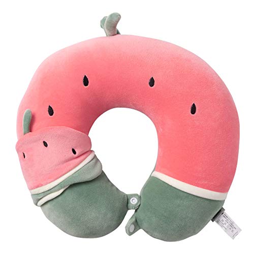 QISLOVE U-shaped pillow set portable cute car airplane travel pillow Office Napping pillow Contains eye mask-A