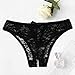 Valentines Day Gifts for Her Sex Underwear Sexy Lace Plus Panty Thong Floral 1PC Brief Women Lingerie (Black, M)