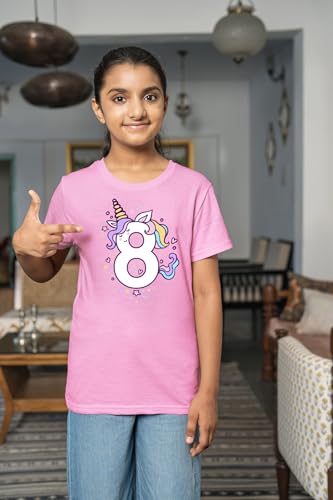 Image of Unicorn Birthday Shirts for Toddler Girls Outfit 7th 8th Shirt Seven Eight Year Old