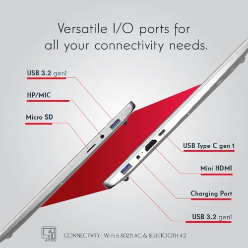 Image of Thomson Neo Metallic with Numeric Touch Pad Intel Celeron Dual Core N4020 - (4 GB /128 GB SSD /Windows 11 Home) IN-PX14C Thin and Light Laptop (14.1 inch, Silver, 1.30 kg)