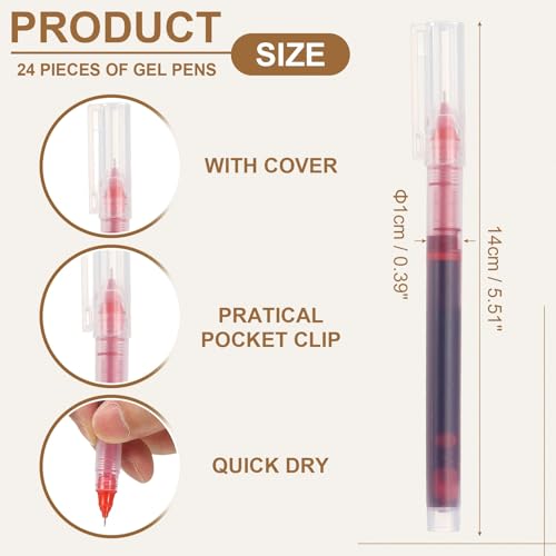 Patikil bolígrafos de gel rojo 0.5 mm pack 24 miniatura 2