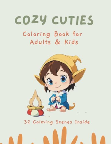 Cozy Cuties: Coloring Book For Adults & Kids