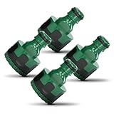 RASENWERK® - 2-in-1 Wasserhahn Verbinder für 1/2 Zoll und 3/4 Zoll - Wasserhahnaufsatz - Premium Hahnverbinder - Adapter Wasserhahn - 4 Stück