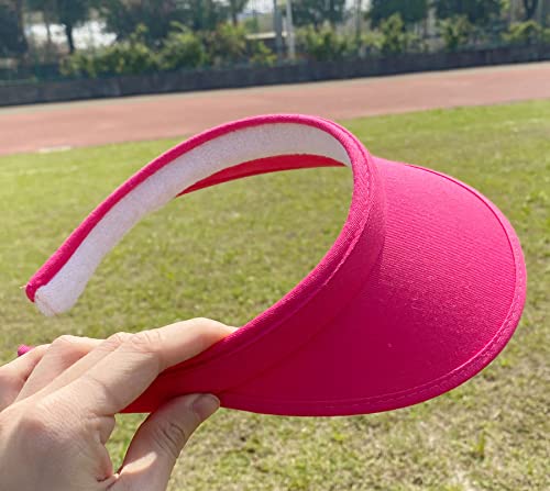 Image of 2 Pack Sun Visor Hats Women Men Clip On Wide Brim Visors Hat Outdoor Sports Golf Beach Travel Tennis Caps