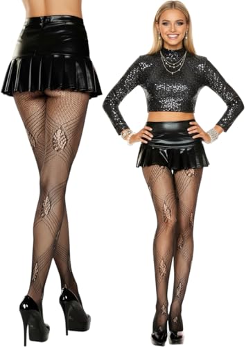 Image of ToBeInStyle Women's Argyle Checkered Diamond Rhombus Net Opaque Sheer Tights Pantyhose