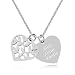 TIMANDO Damen Lebensbaum Kette, Herz Namenskette mit Baum des Lebens Anhänger, Personalisierte Halskette Gravur, Familienkette, Geschenk Mutter