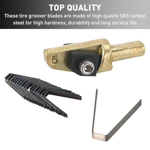 Image of Tire Groover Blade #4 7 /32 inch for Ideal Tire Groover, Regroover Square Standard Duty Blade, Heated Free Control of Tire Grooving Depth -18 Pcs