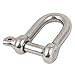 Aexit Ships Hardware Chain & Rope Fittings Wire Rope Bow Link Chain Shackle Silver Tone Wire Rope Clips 8mm Thread