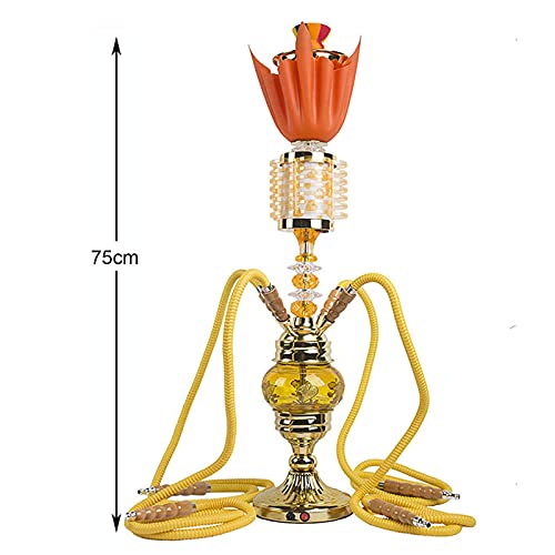 DERATON Shisha-Set komplett 4 Schläuche mit LED-Licht und abnehmbarem Mittelschaft, Shisha Shisha mit allem einfach zu… – Bild 3