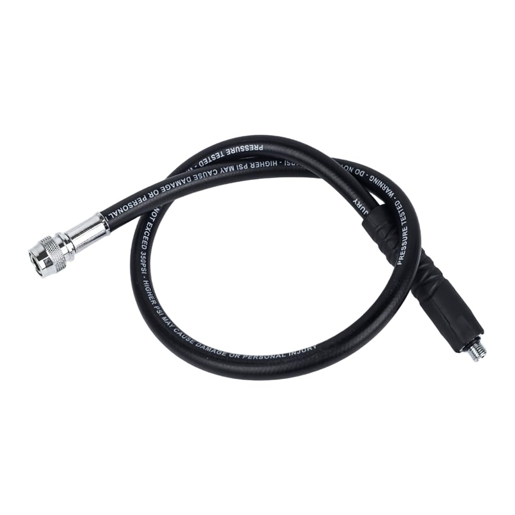 EasyByMall Tubo in gomma a media pressione per immersioni subacquee BCD, pressione di esercizio 30 bar, raccordi in ottone in acciaio inox, lunghezza 75 cm