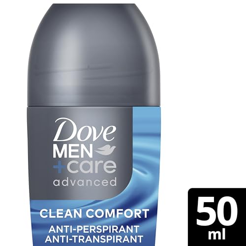 Dove Men+Care Advanced Clean Comfort Anti-Perspirant Roll On Deodorant with Anti-Odour technology & ¼ moisturising cream for 72 hour protection against sweat and odour 50 ml