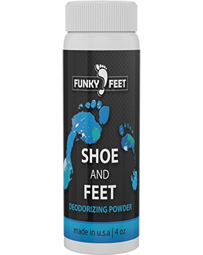 Funky Feet Shoe and Feet Deodorizing Foot Odor Powder - 100% Natural - Eliminate Foot Odor in Both Shoes and on Skin, 4 oz