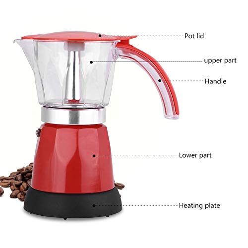 Jiawu Elektrische Kaffeemaschine, 300 ml Kaffeemaschine, hohe Zähigkeit für zu Hause für die Kaffeezubereitung im Büro… – Bild 3