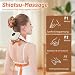 4D Nackenmassagegerät mit Wärme, 4D Bionische Hand Nackenmassagegerät, Elektrisches Shiatsu Massagegerät mit 3 Intensitätsstufen und 2 Heizstufen, für Nacken und Schultern (Beige)